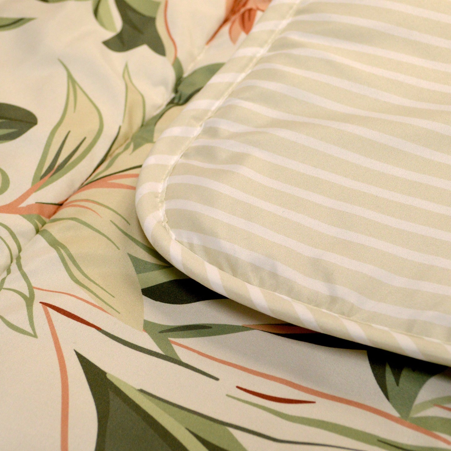 Dekbed Zonder Overtrek 2-in-1 Floral Green