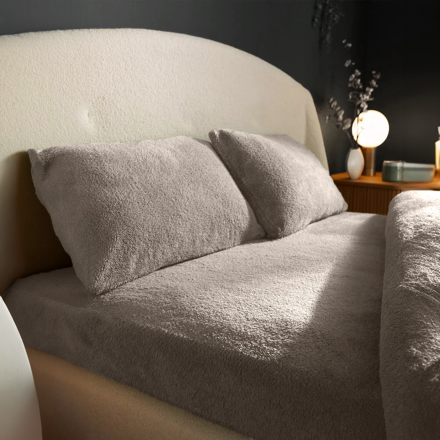 Matratzen-Spannbettlaken Teddy – Iced Coffee Taupe