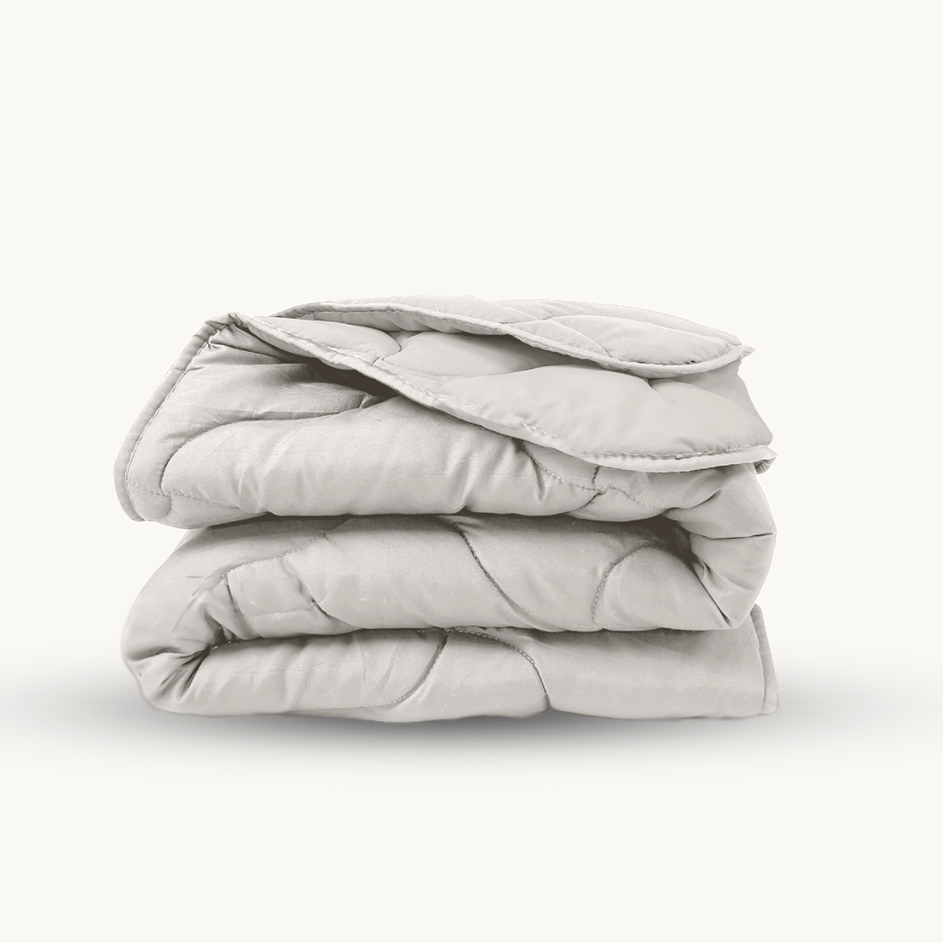 Bettdecke Ohne Bezug Matt Satin Offwhite (220 cm Länge)