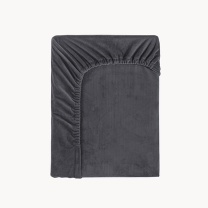 Matratzen-Spannbettlaken Velvet Earl Grey