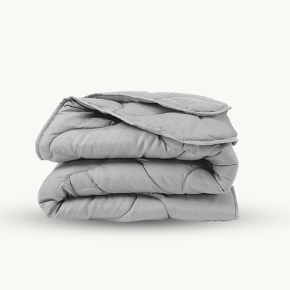 Bettdecke Ohne Bezug Matt Satin Grau (220 cm Länge)