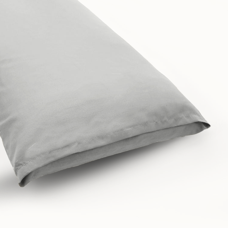 Bodypillow Kissenbezug Premium Baumwolle Grau 40x145 cm