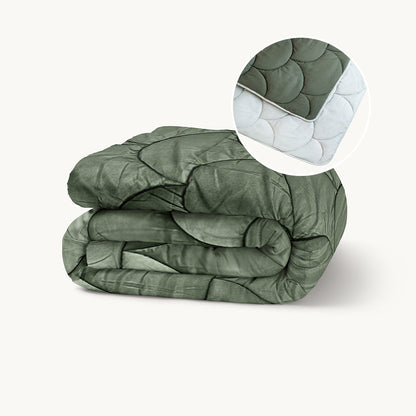 Bettdecke ohne Bezug Matt Satin™ Grau/Olivine