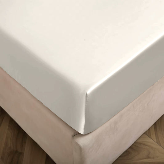 Matras Hoeslaken Satijn Chique Creme
