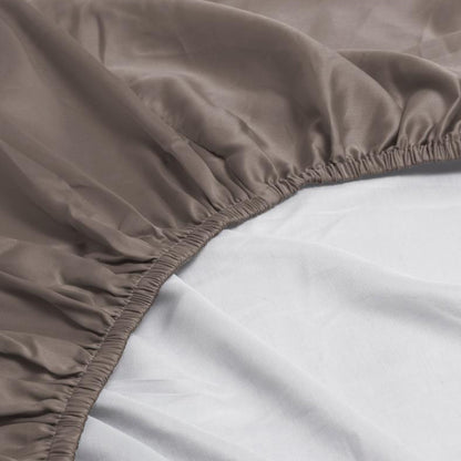 Spannbettlaken Baumwollsatin Premium Taupe