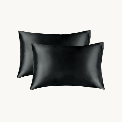 Satinen Kissenbezüge Pandora Black 60x70 cm (2er-Pack)