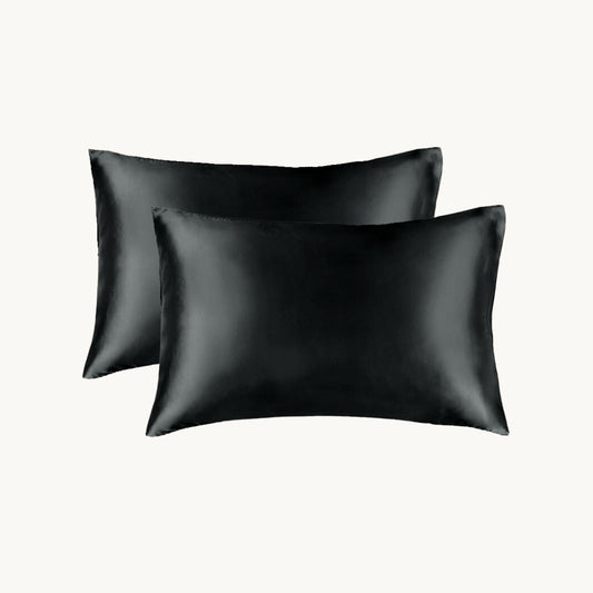 Satinen Kissenbezüge Pandora Black 60x70 cm (2er-Pack)