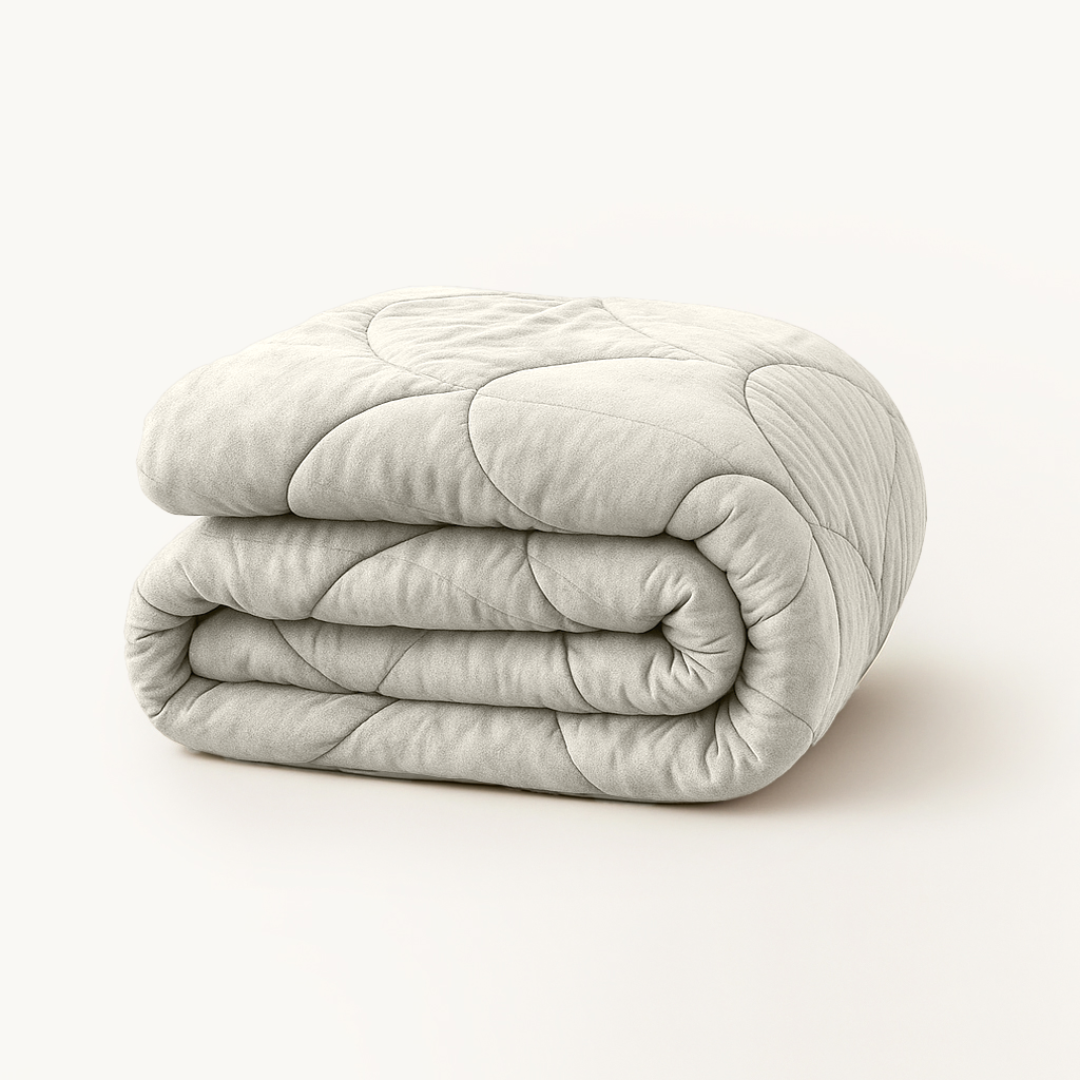 Bettdecke ohne Bezug Velvet™ Perlweiß