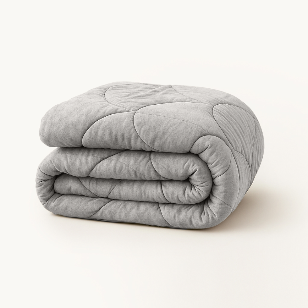 Bettdecke ohne Bezug Velvet™ Steingrau