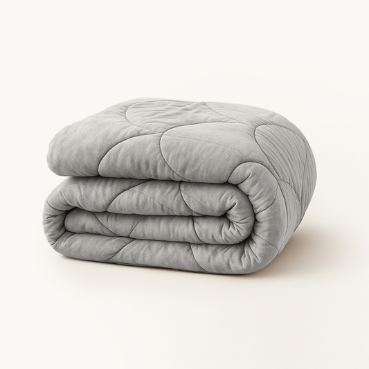 Bettdecke ohne Bezug Velvet™ Steingrau