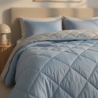 Y-NOT Sommerbettdecke Light Blue / Grey
