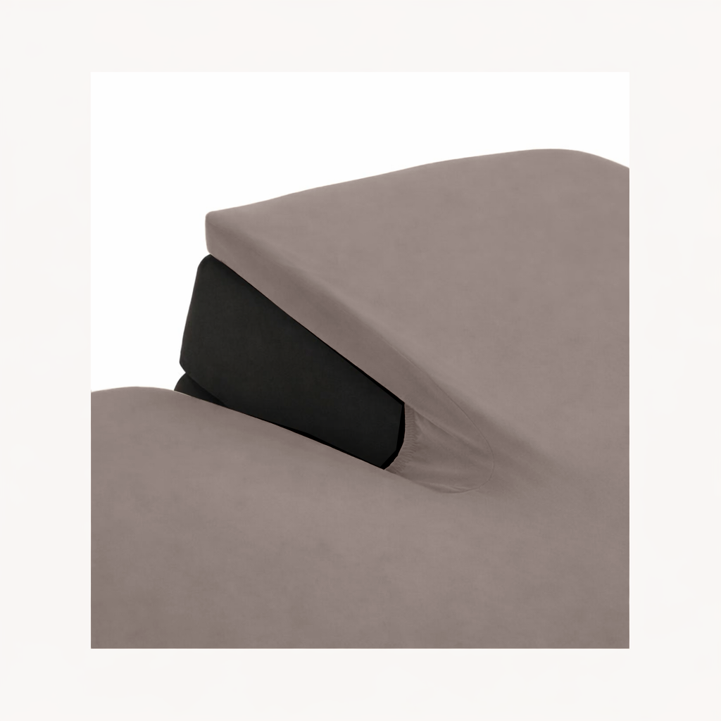 Splittopper Spannbettlaken Premium Doppel-Jersey Baumwolle Taupe