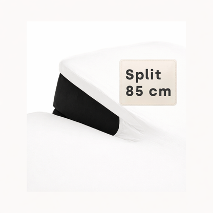 Splittopper Spannbettlaken Premium Doppel-Jersey Baumwolle Weiß