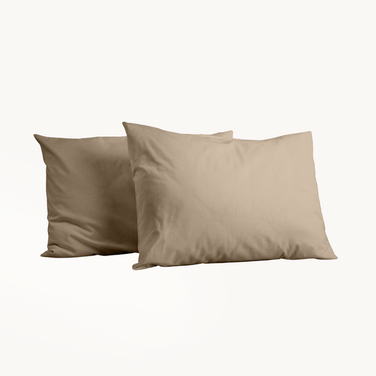 Kussenslopen Premium Katoen Taupe 60x70 cm  2-pack