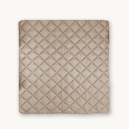 4-Jahreszeiten Bettdecke ohne Bezug aus Mattsatin Taupe