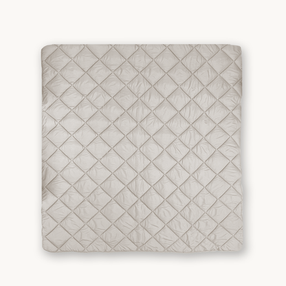 4-Jahreszeiten Bettdecke ohne Bezug aus Mattsatin Offwhite