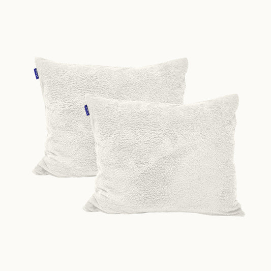 Kissenbezüge Teddy Clouds Weiß 60×70 cm – 2er-Pack