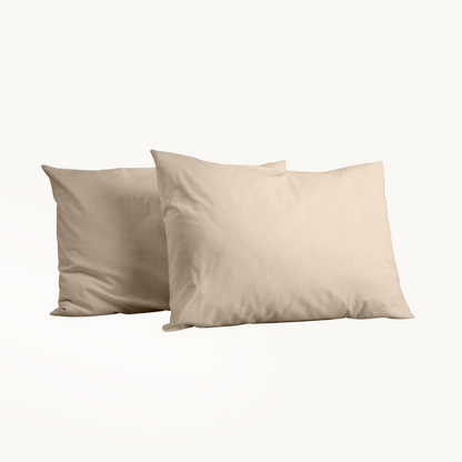 Kissenbezüge Premium Baumwolle Sand 60x70 cm (2er-Pack)