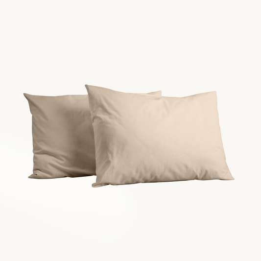 Kissenbezüge Premium Baumwolle Sand 60x70 cm (2er-Pack)